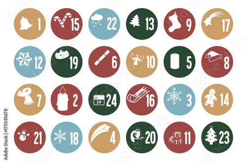 Adventskalender mit bunten Türchen