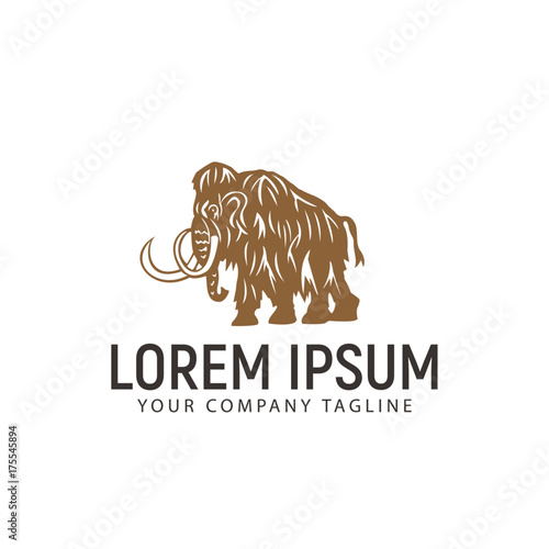 mammoth logo design concept template