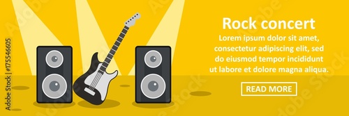 Rock concert banner horizontal concept