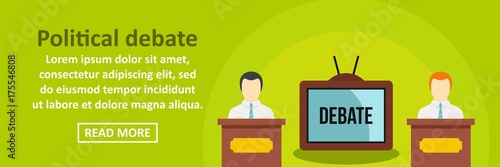 Political debate banner horizontal concept