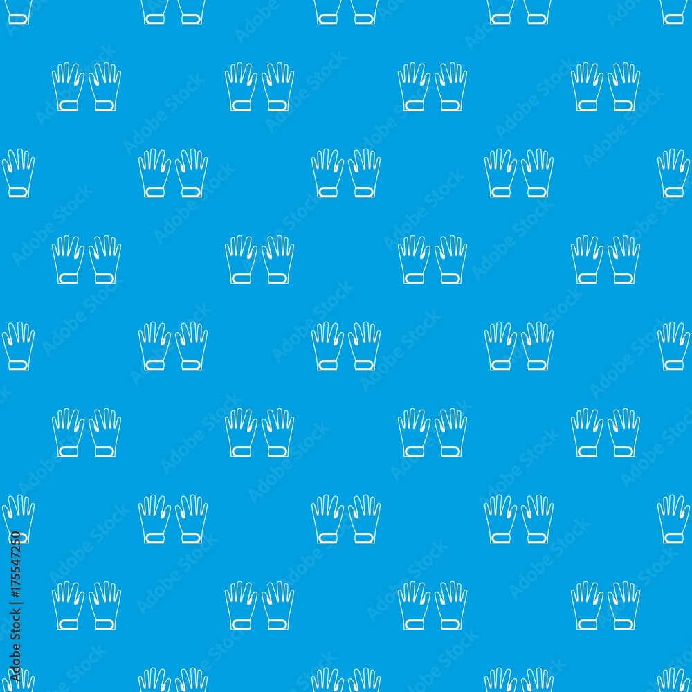 Winter gloves pattern seamless blue Winter gloves pattern seamless blue