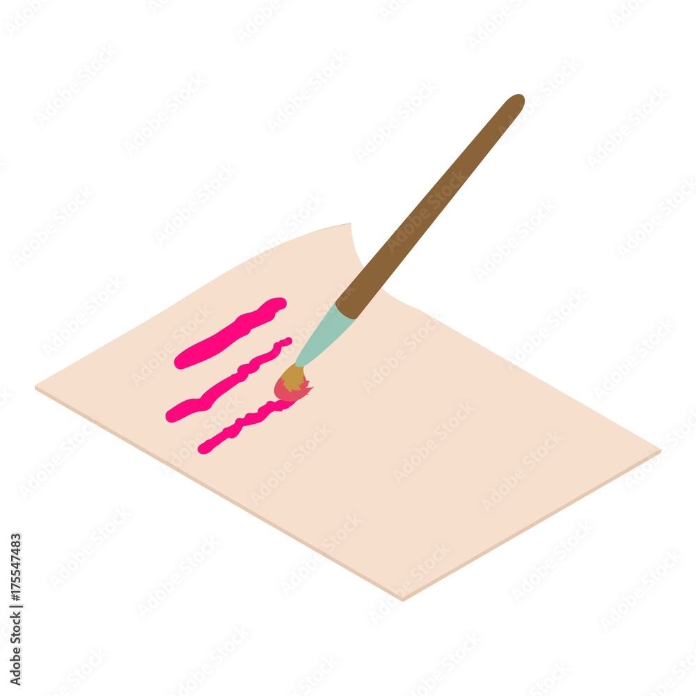 Write letter icon, isometric 3d style Write letter icon, isometric 3d style