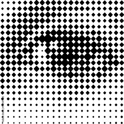 A human eye, printing grid-like vector graphic on transparent background. Center variant.