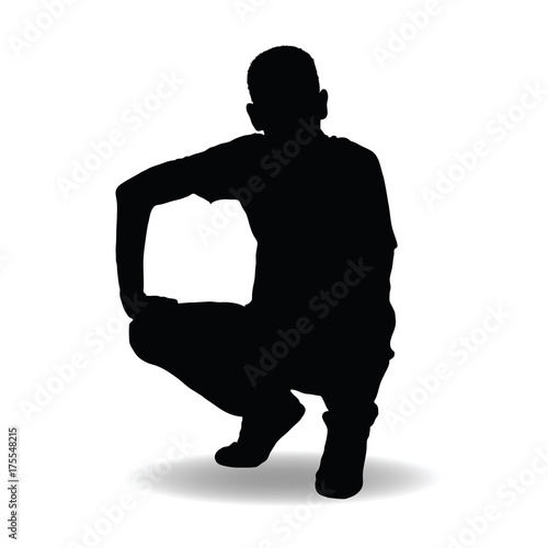 man silhouette posing illustration