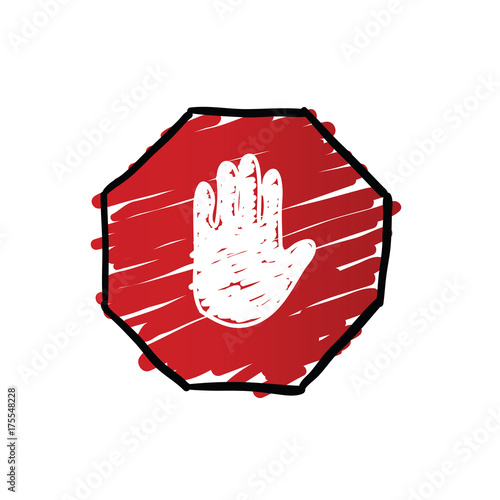 stop trafficking sign illustration
