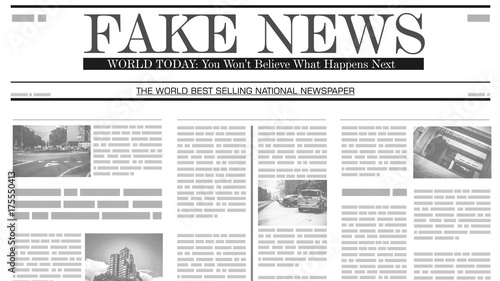 Front page of fake news newspaper
