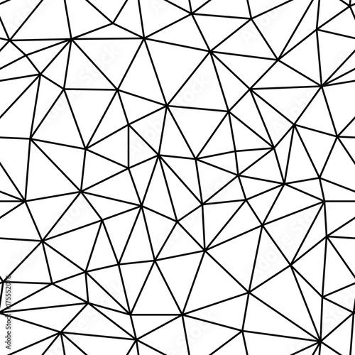 Seamless Vector Background from cells, triangles. Irregular Mosaic backdrop.