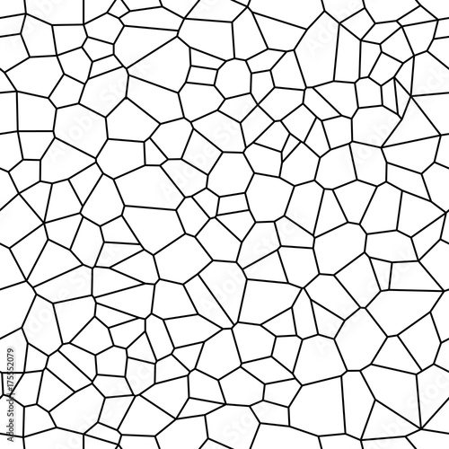 Seamless Vector Background from cells. Irregular Mosaic backdrop. Voronoi pattern