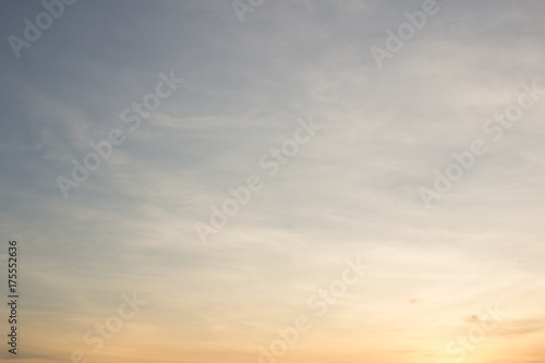 Bright colors at dawn on the beach at sunrise in the Gulf of Thailand.