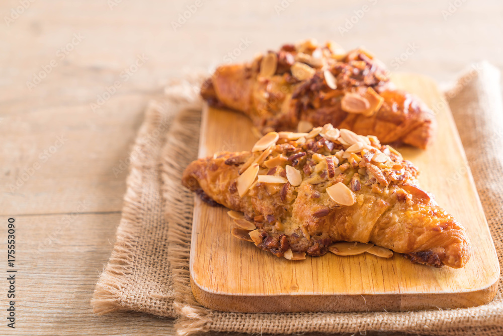 croissant with almonds croissant with almonds