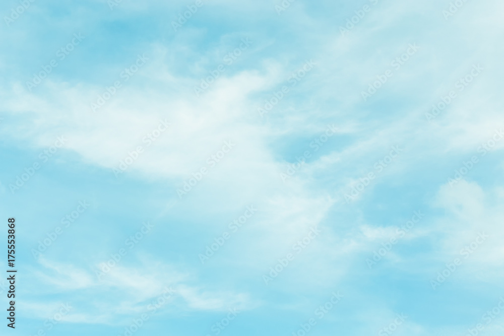 Blue backdrop in the air Blue backdrop in the air