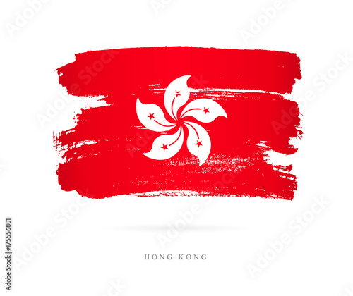 Flag of Hong Kong. Abstract concept