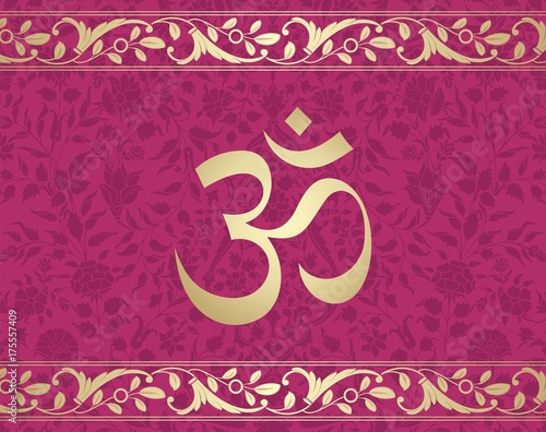 aum syllable, paisley design ,Hinduism, India