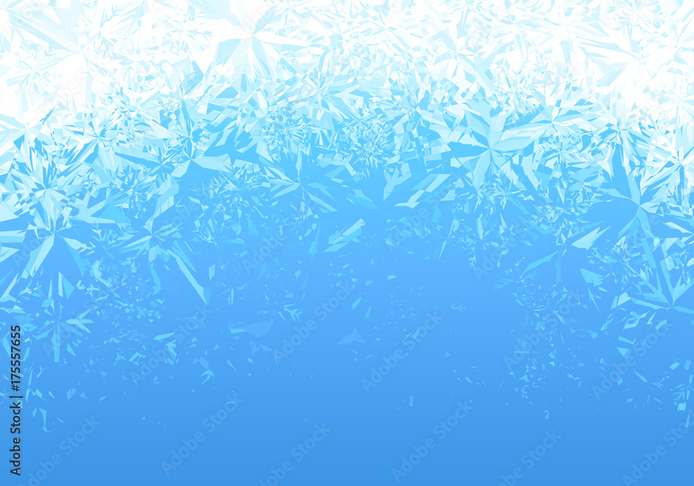 Winter blue ice frost background - obrazy, fototapety, plakaty 