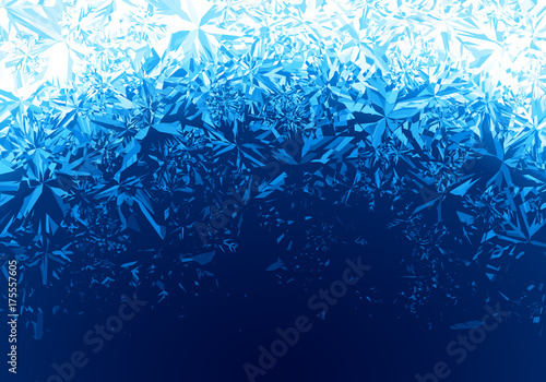 Winter blue ice frost background photo