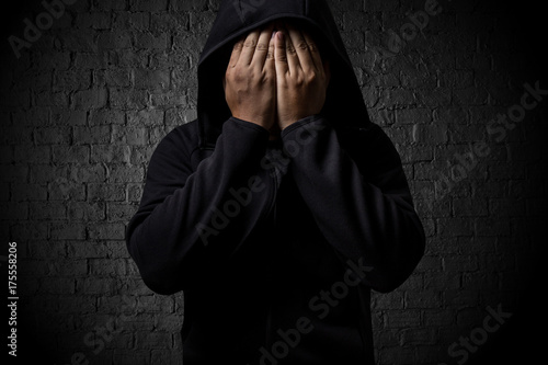 man substance dependence medication Drug syringe and cooked heroin