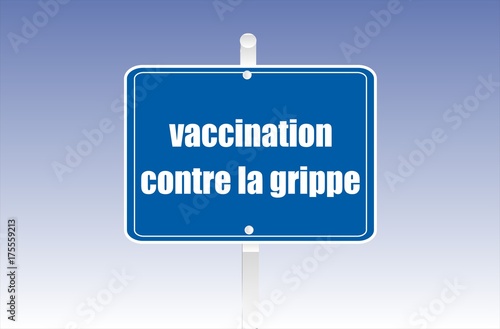 panneau vaccination contre la grippe