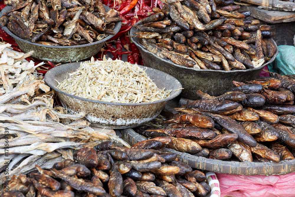 Grocery market and spices of Nepal
