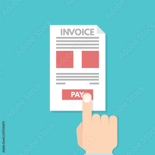 Online Paying taxes, payment, invoice. Financial accounting. Vector illustration