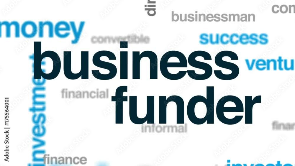 Business funder animated word cloud, text design animation. Business funder animated word cloud, text design animation.
