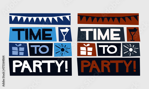 Time To Party Vector Illustration 