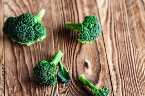 green broccoli on wood table