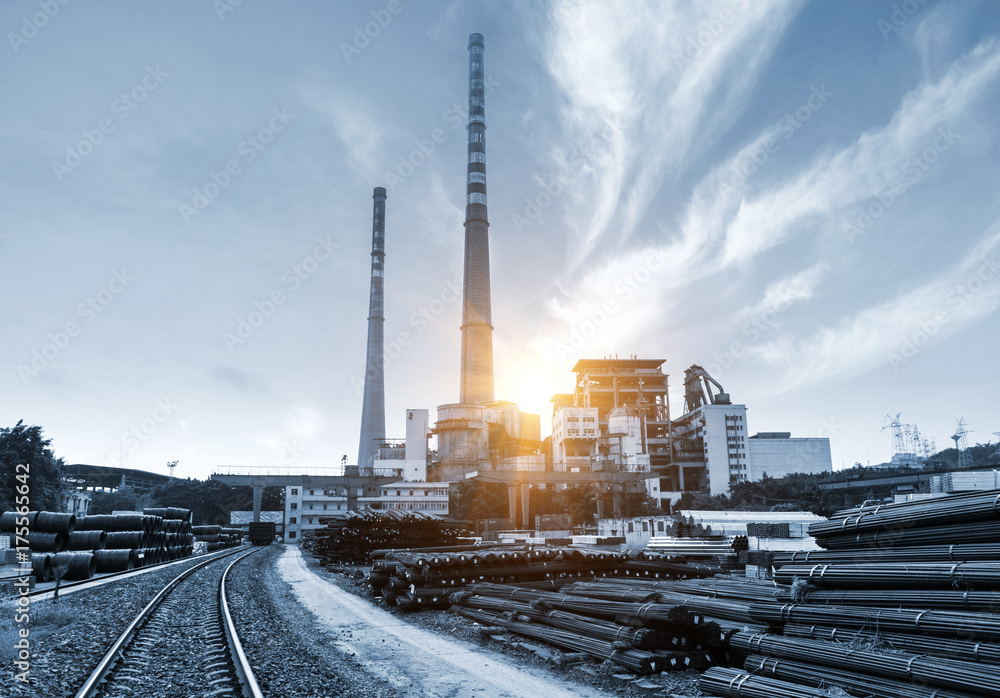 Freight wharf and coal - fired power plant