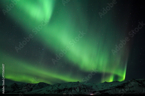 The Northern Lights (Aurora borealis) over Jokulsarlon in Iceland © Wit.Siri