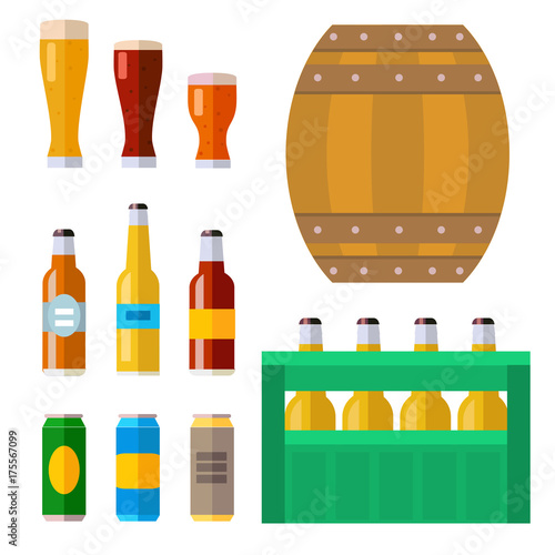 Alcohol beer ale glass vector illustration refreshment brewery and party beverage mug frosty craft drink.