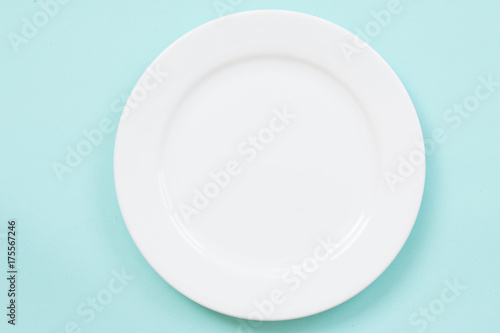 Blank white plate