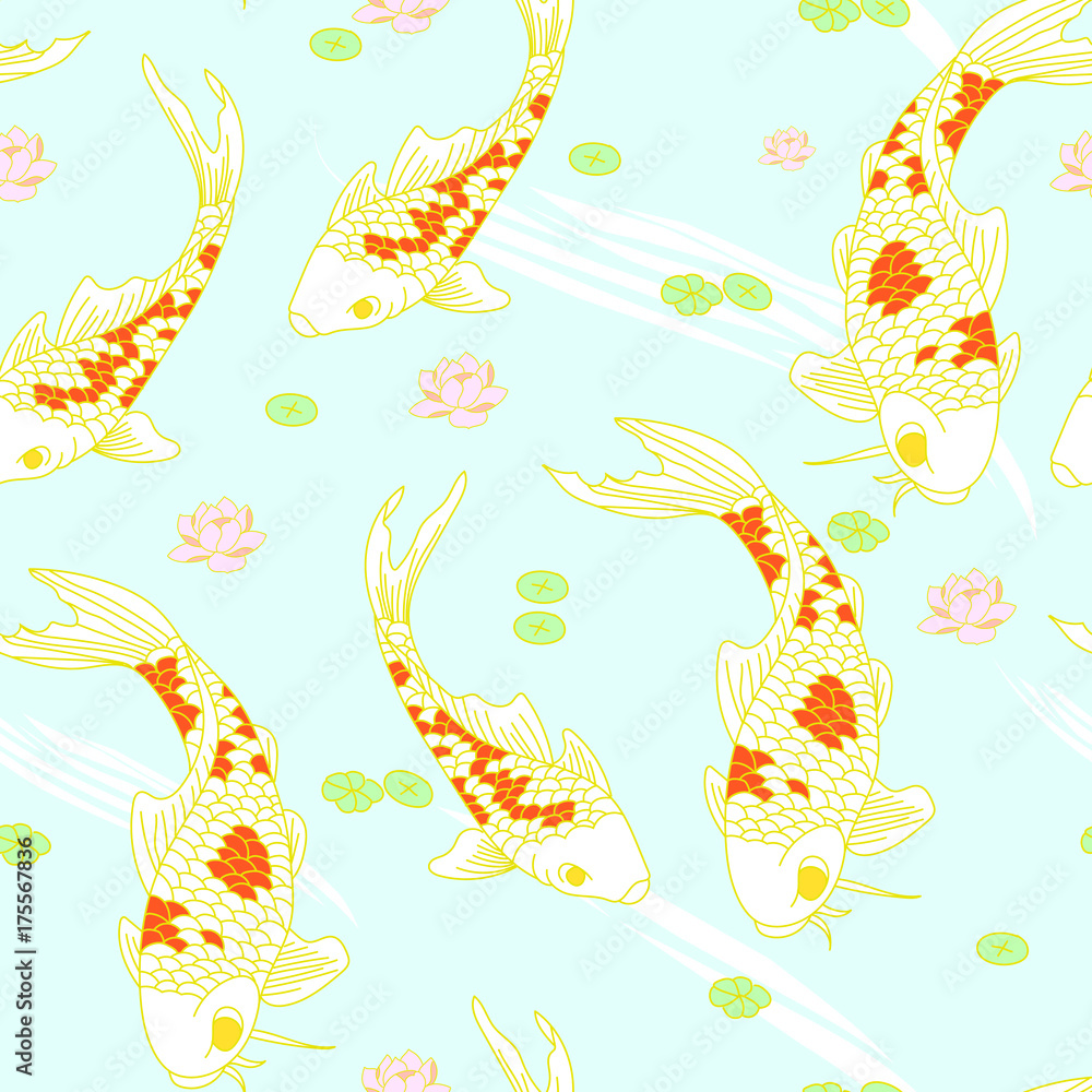 repeated carp pattern repeated carp pattern