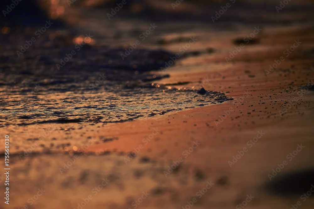 Texture of the waves at sunset Texture of the waves at sunset
