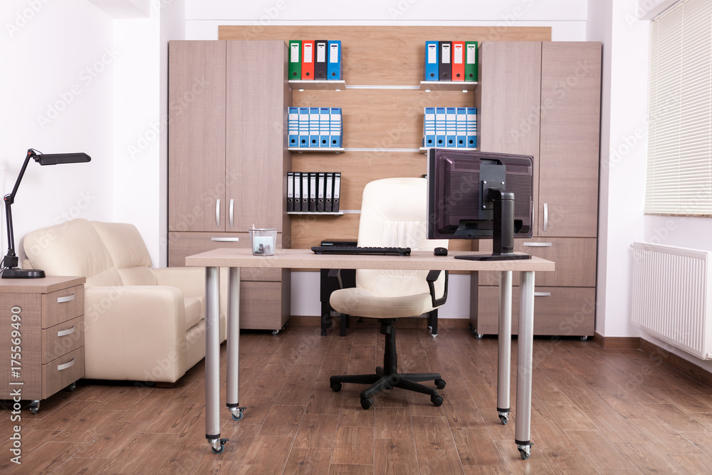 Business office interior. Comfortable and modern workspace