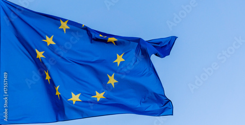 flag of europe union closeup