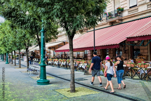 Canvas Print Budapest, Donaupromenade