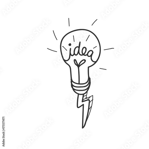 Doodle of lightbulb icon