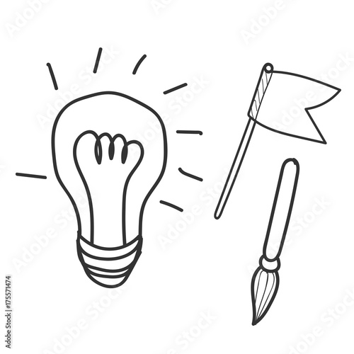 Doodle of lightbulb icon