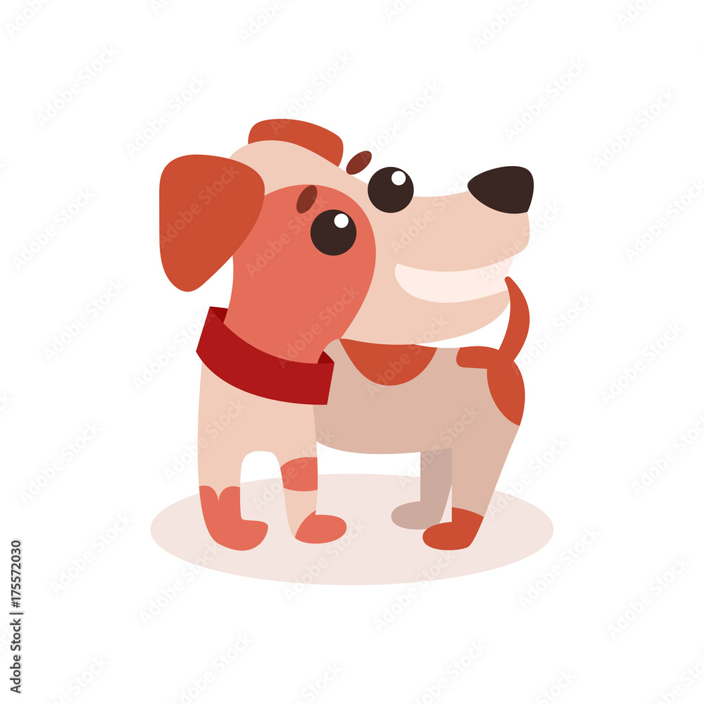 Cute funny jack russell terrier dog character vector Illustration