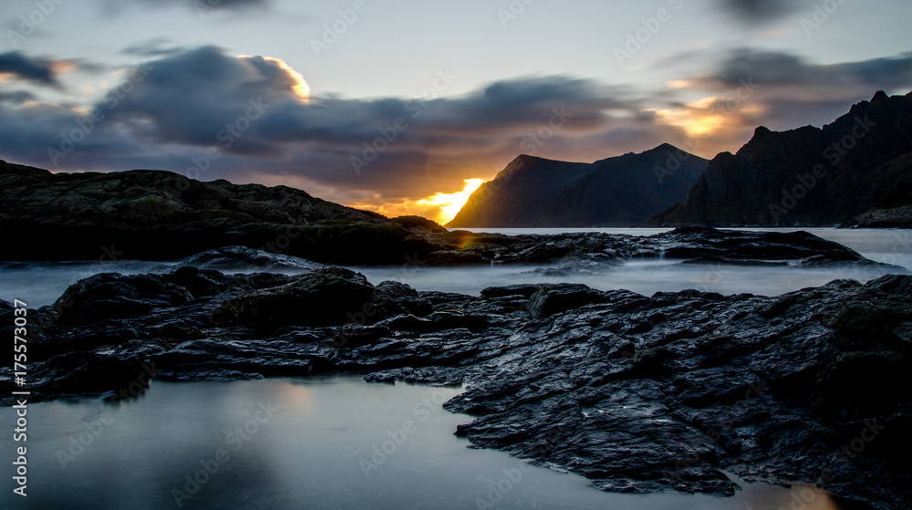Sonnenuntergang in den Lofoten