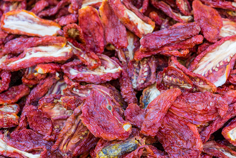 Dried tomatoes - traditional sicily food Dried tomatoes - traditional sicily food