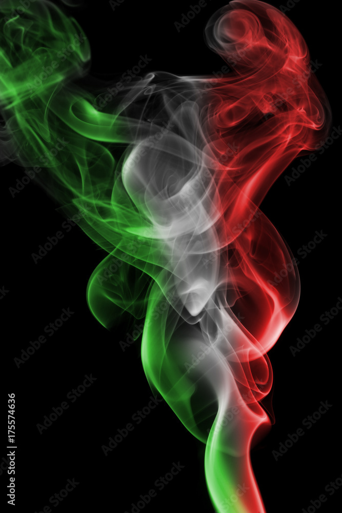 Obraz premium Italy national smoke flag