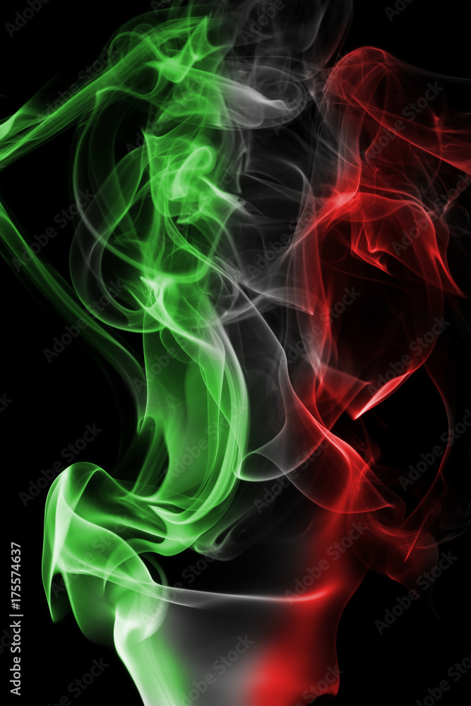 Italy national smoke flag