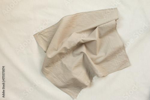 crumpled brown cloth