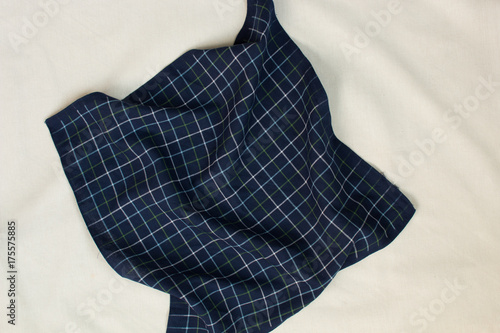 crumpled blue plaid