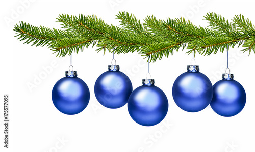 Blaue Weihnachtskugeln