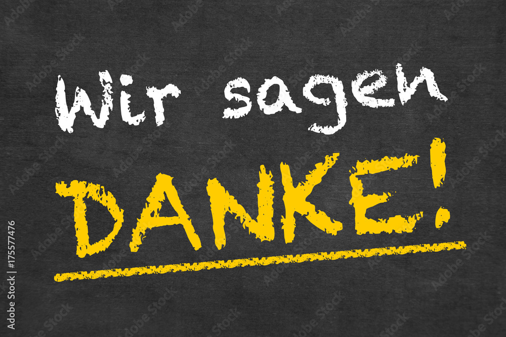 Wir sagen danke! Stock-Foto | Adobe Stock