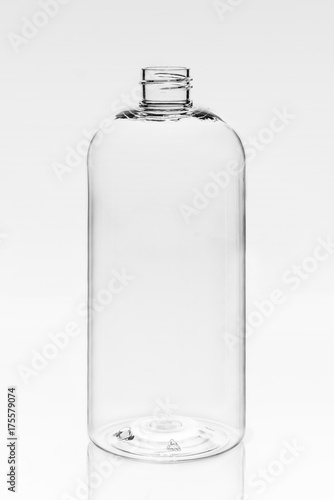 empty bottle cosmetic packaging on a white background