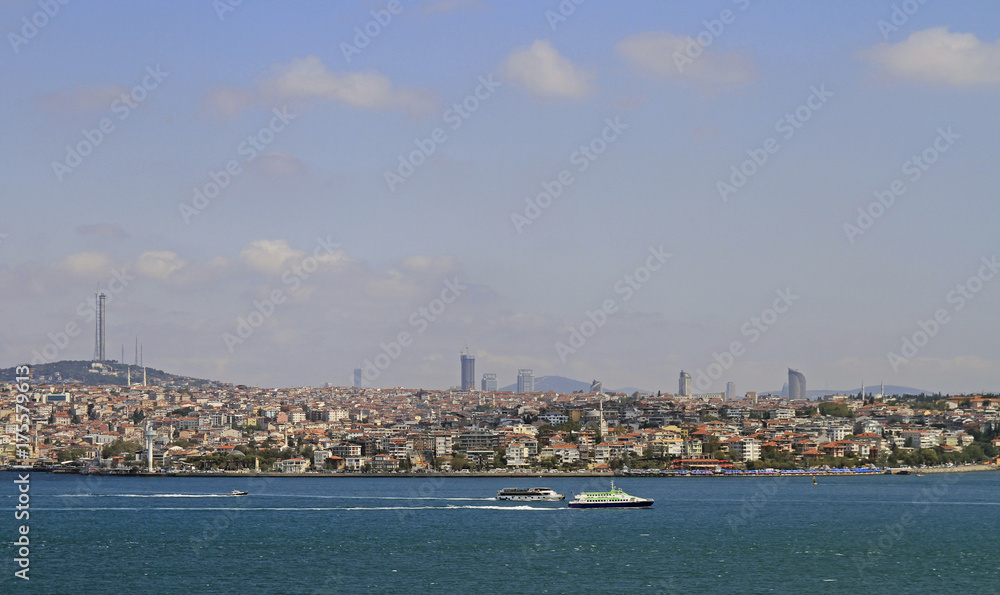 strait Bosphorus and asian part of Istanbul