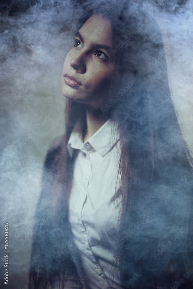 Fototapeta premium young adult girl dreaming