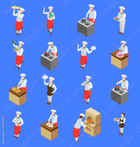 Cook Characters Icon Set